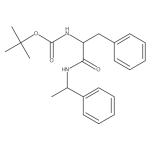 Carbamic acid, [(1S)-2-oxo-2-[(1-phenylethyl)amino]-1-(phenylmethyl)ethyl]-, 1,1-dimethylethyl ester Structure