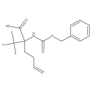 2-(Benzyloxycarbonylamino)-2-(trifluoromethyl)hex-5-enoic acid Structure