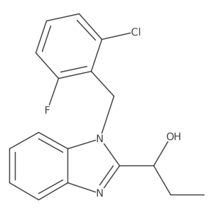 1-(1-(2-chloro-6-fluorobenzyl)-1H-benzo[d]imidazol-2-yl)propan-1-ol Structure