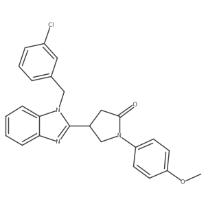 4-[1-(3-chlorobenzyl)-1H-benzimidazol-2-yl]-1-(4-methoxyphenyl)pyrrolidin-2-one Structure