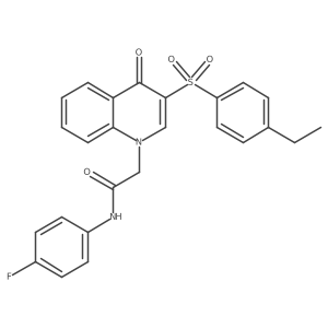 2-(3-((4-ethylphenyl)sulfonyl)-4-oxoquinolin-1(4H)-yl)-N-(4-fluorophenyl)acetamide Structure