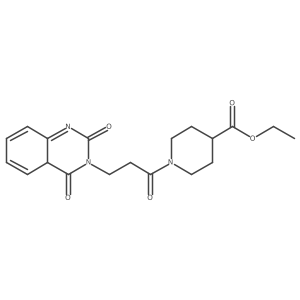 ethyl 1-[3-(2,4-dioxo-4aH-quinazolin-3-yl)propanoyl]piperidine-4-carboxylate结构式