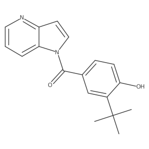 (3-Tert-butyl-4-hydroxyphenyl)pyrrolo[3,2-b]pyridin-1-ylmethanone结构式