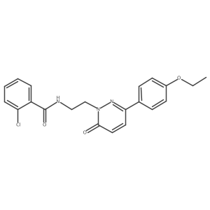 2-chloro-N-(2-(3-(4-ethoxyphenyl)-6-oxopyridazin-1(6H)-yl)ethyl)benzamide结构式