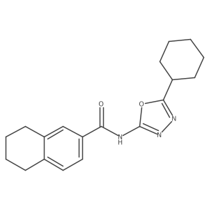 N-(5-cyclohexyl-1,3,4-oxadiazol-2-yl)-5,6,7,8-tetrahydronaphthalene-2-carboxamide Structure