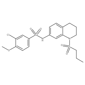 3-chloro-4-methoxy-N-(1-(propylsulfonyl)-1,2,3,4-tetrahydroquinolin-7-yl)benzenesulfonamide结构式