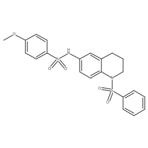 N-[1-(benzenesulfonyl)-1,2,3,4-tetrahydroquinolin-6-yl]-4-methoxybenzene-1-sulfonamide Structure