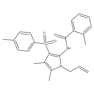 N-{4,5-dimethyl-3-[(4-methylphenyl)sulfonyl]-1-(prop-2-en-1-yl)-1H-pyrrol-2-yl}-2-methylbenzamide Structure