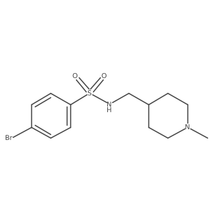 4-bromo-N-((1-methylpiperidin-4-yl)methyl)benzenesulfonamide Structure