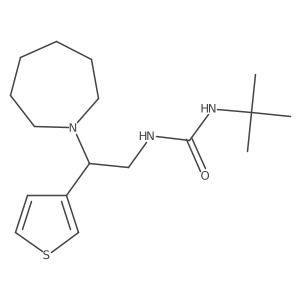 1-(2-(Azepan-1-yl)-2-(thiophen-3-yl)ethyl)-3-(tert-butyl)urea Structure