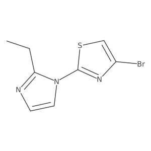 4-Bromo-2-(2-ethyl-1H-imidazol-1-yl)thiazole Structure