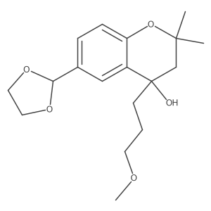 6-[1,3]Dioxolan-2-yl-4-(3-methoxypropyl)-2,2-dimethylchroman-4-ol Structure