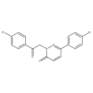 6-(4-bromophenyl)-2-[2-(4-bromophenyl)-2-oxoethyl]pyridazin-3(2H)-one结构式