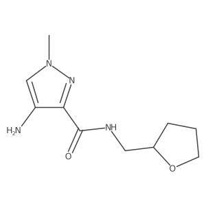 4-Amino-1-methyl-N-(tetrahydrofuran-2-ylmethyl)-1H-pyrazole-3-carboxamide结构式