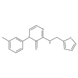1-(3-Methylphenyl)-3-{[(thiophen-2-yl)methyl]amino}-1,2-dihydropyrazin-2-one Structure