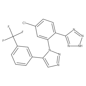 5-{4-chloro-2-[5-(3-trifluoromethylphenyl)-[1,2,3]triazol-1-yl]phenyl}-1H-tetrazole Structure