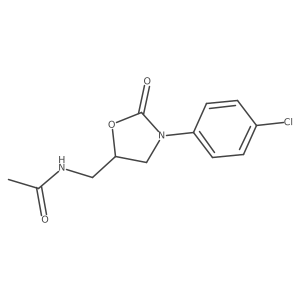 N-((3-(4-chlorophenyl)-2-oxooxazolidin-5-yl)methyl)acetamide结构式