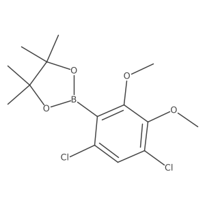 2-(4,6-Dichloro-2,3-dimethoxyphenyl)-4,4,5,5-tetramethyl-1,3,2-dioxaborolane结构式