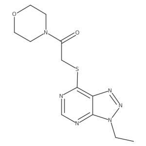 2-((3-ethyl-3H-[1,2,3]triazolo[4,5-d]pyrimidin-7-yl)thio)-1-morpholinoethanone Structure