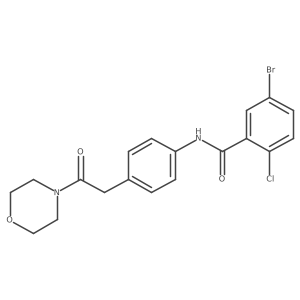 5-bromo-2-chloro-N-(4-(2-morpholino-2-oxoethyl)phenyl)benzamide结构式