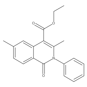 3,6-Dimethyl-1-oxo-2-phenyl-1,2-dihydro-isoquinoline-4-carboxylic acid ethyl ester Structure