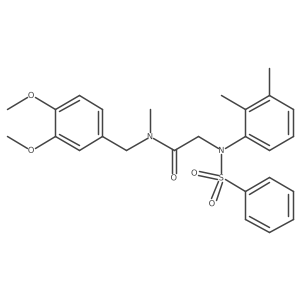 N-[(3,4-Dimethoxyphenyl)methyl]-2-[(2,3-dimethylphenyl)(phenylsulfonyl)amino]-N-methylacetamide结构式