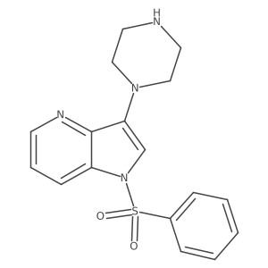 1-(phenylsulfonyl)-3-(piperazin-1-yl)-1H-pyrrolo[3,2-b]pyridine结构式