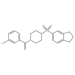 1-(2-Chloropyridine-4-carbonyl)-4-(2,3-dihydro-1H-indene-5-sulfonyl)piperazine Structure