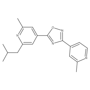 2-Isobutyl-4-[3-(2-methyl-4-pyridinyl)-[1,2,4]oxadiazol-5-yl]-6-methyl-pyridine Structure