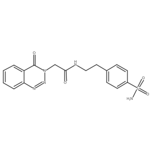 N-[4-(aminosulfonyl)phenethyl]-2-[4-oxo-1,2,3-benzotriazin-3(4H)-yl]acetamide结构式