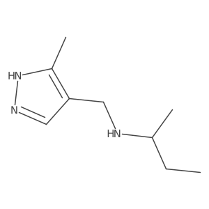 (Butan-2-yl)[(3-methyl-1H-pyrazol-4-yl)methyl]amine结构式
