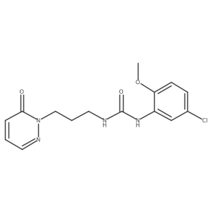 1-(5-chloro-2-methoxyphenyl)-3-(3-(6-oxopyridazin-1(6H)-yl)propyl)urea结构式