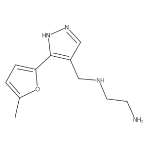 (2-Aminoethyl)({[3-(5-methylfuran-2-yl)-1H-pyrazol-4-yl]methyl})amine Structure