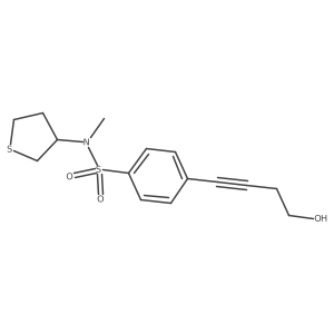 4-(4-Hydroxy-1-butyn-1-yl)-N-methyl-N-(tetrahydro-3-thienyl)benzenesulfonamide Structure