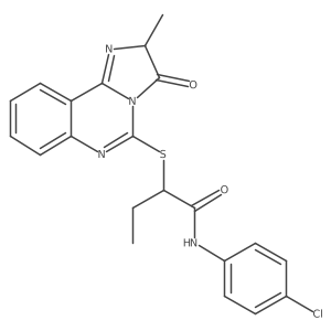 N-(4-chlorophenyl)-2-((2-methyl-3-oxo-2,3-dihydroimidazo[1,2-c]quinazolin-5-yl)thio)butanamide结构式