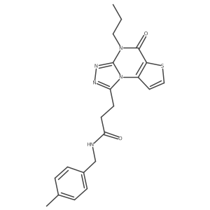 N-(4-methylbenzyl)-3-(5-oxo-4-propyl-4,5-dihydrothieno[2,3-e][1,2,4]triazolo[4,3-a]pyrimidin-1-yl)propanamide结构式