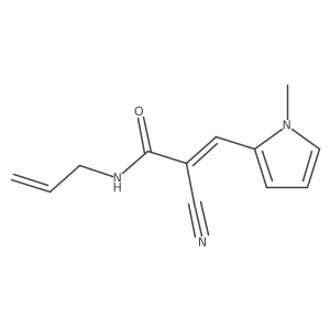 (E)-2-Cyano-3-(1-methylpyrrol-2-yl)-N-prop-2-enylprop-2-enamide结构式