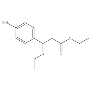 Ethyl 3-(4-aminophenyl)-3-ethoxypropanoate结构式