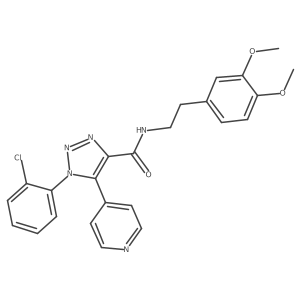 1-(2-chlorophenyl)-N-[2-(3,4-dimethoxyphenyl)ethyl]-5-(pyridin-4-yl)-1H-1,2,3-triazole-4-carboxamide Structure