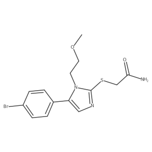 2-((5-(4-bromophenyl)-1-(2-methoxyethyl)-1H-imidazol-2-yl)thio)acetamide Structure
