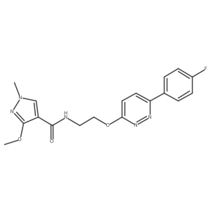 N-(2-((6-(4-fluorophenyl)pyridazin-3-yl)oxy)ethyl)-3-methoxy-1-methyl-1H-pyrazole-4-carboxamide Structure