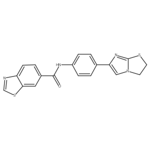 N-(4-(2,3-dihydroimidazo[2,1-b]thiazol-6-yl)phenyl)benzo[d]thiazole-6-carboxamide结构式