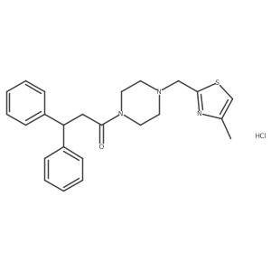 1-(4-((4-Methylthiazol-2-yl)methyl)piperazin-1-yl)-3,3-diphenylpropan-1-one hydrochloride Structure