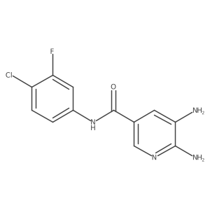 5,6-Diamino-N-(4-chloro-3-fluorophenyl)-3-pyridinecarboxamide Structure