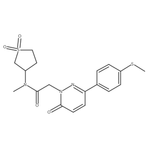 N-(1,1-dioxidotetrahydrothiophen-3-yl)-N-methyl-2-{3-[4-(methylsulfanyl)phenyl]-6-oxopyridazin-1(6H)-yl}acetamide结构式