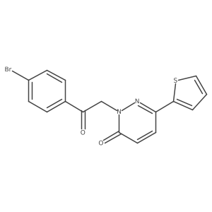 2-[2-(4-bromophenyl)-2-oxoethyl]-6-(thiophen-2-yl)pyridazin-3(2H)-one Structure