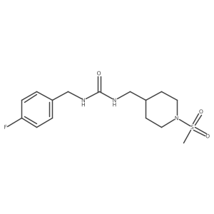 1-(4-Fluorobenzyl)-3-((1-(methylsulfonyl)piperidin-4-yl)methyl)urea Structure