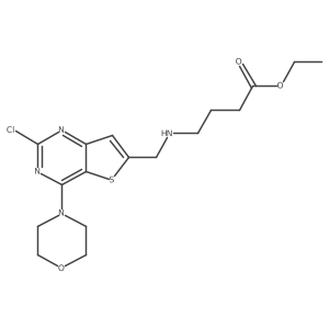 Ethyl 4-[(2-chloro-4-morpholin-4-ylthieno[3,2-d]pyrimidin-6-yl)methylamino]butanoate结构式