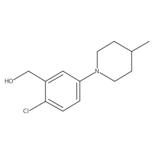 [2-Chloro-5-(4-methylpiperidin-1-yl)phenyl]methanol Structure