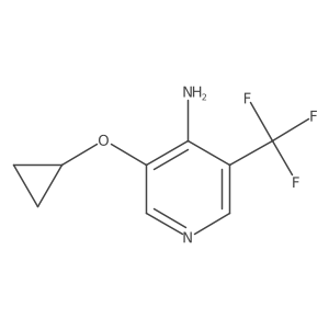 3-Cyclopropoxy-5-(trifluoromethyl)pyridin-4-amine结构式